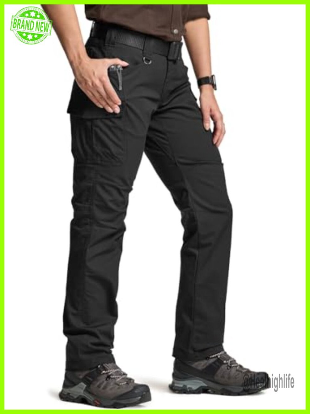 Flex Stretch Tactical Cargo Pants Water Resistant Ripstop Work Pants for Hiking